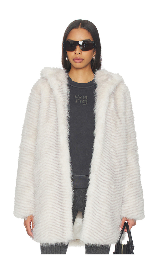 Generation Love Eden Faux Fur Coat in Cream. L. Also in M, S