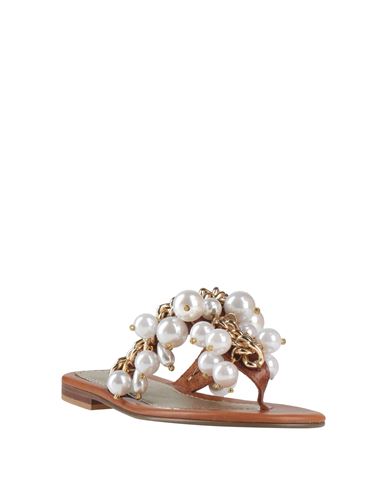 Woman Thong sandal Tan Size 8 Leather