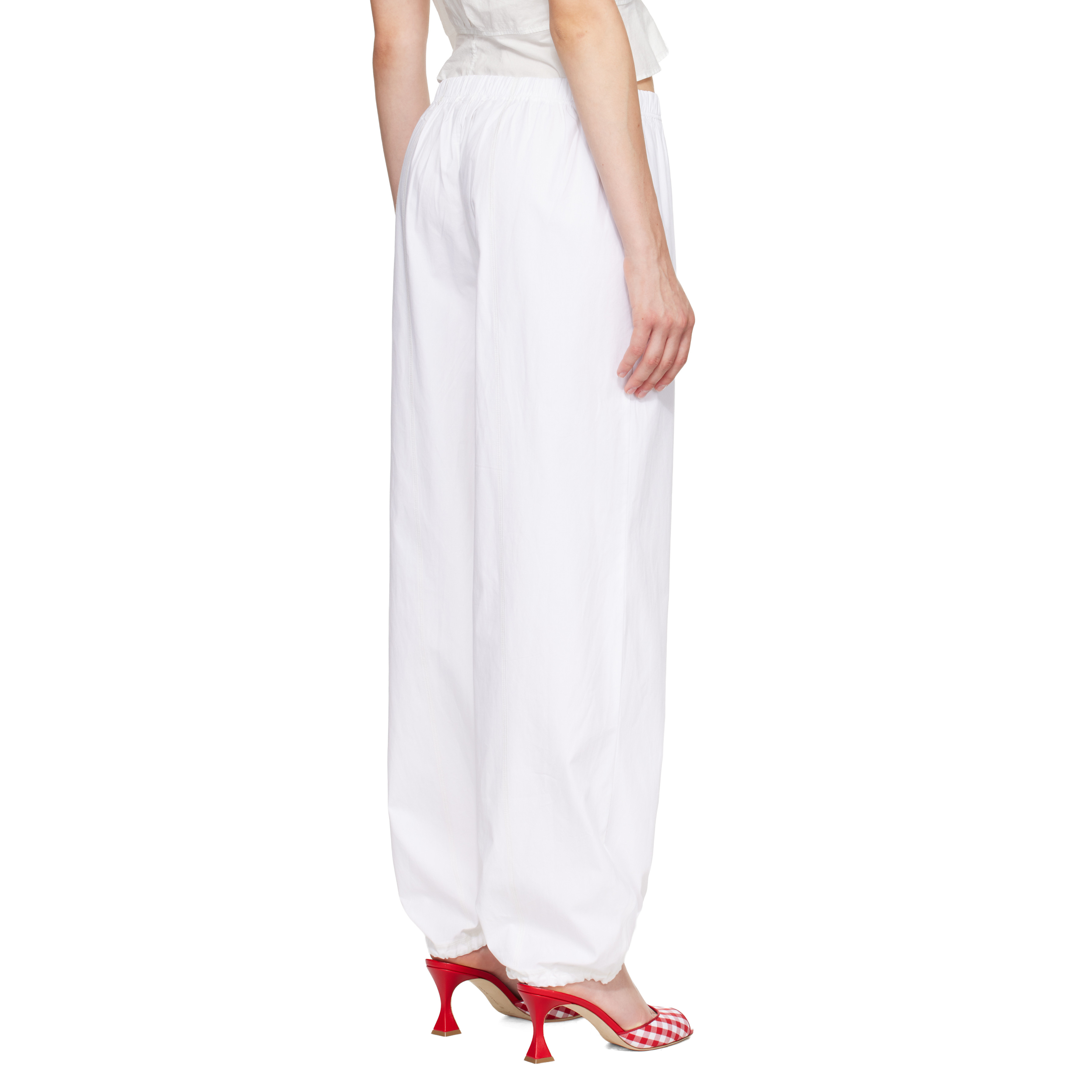 White Poplin Trousers