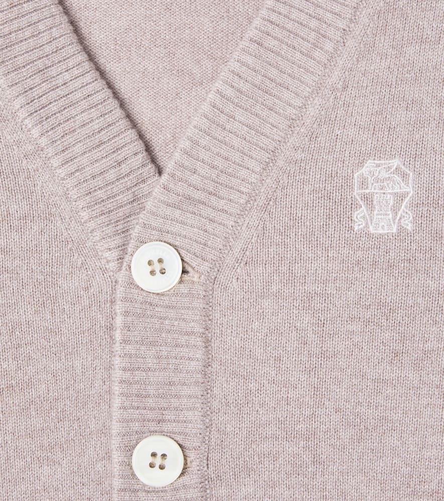 Embroidered cashmere cardigan