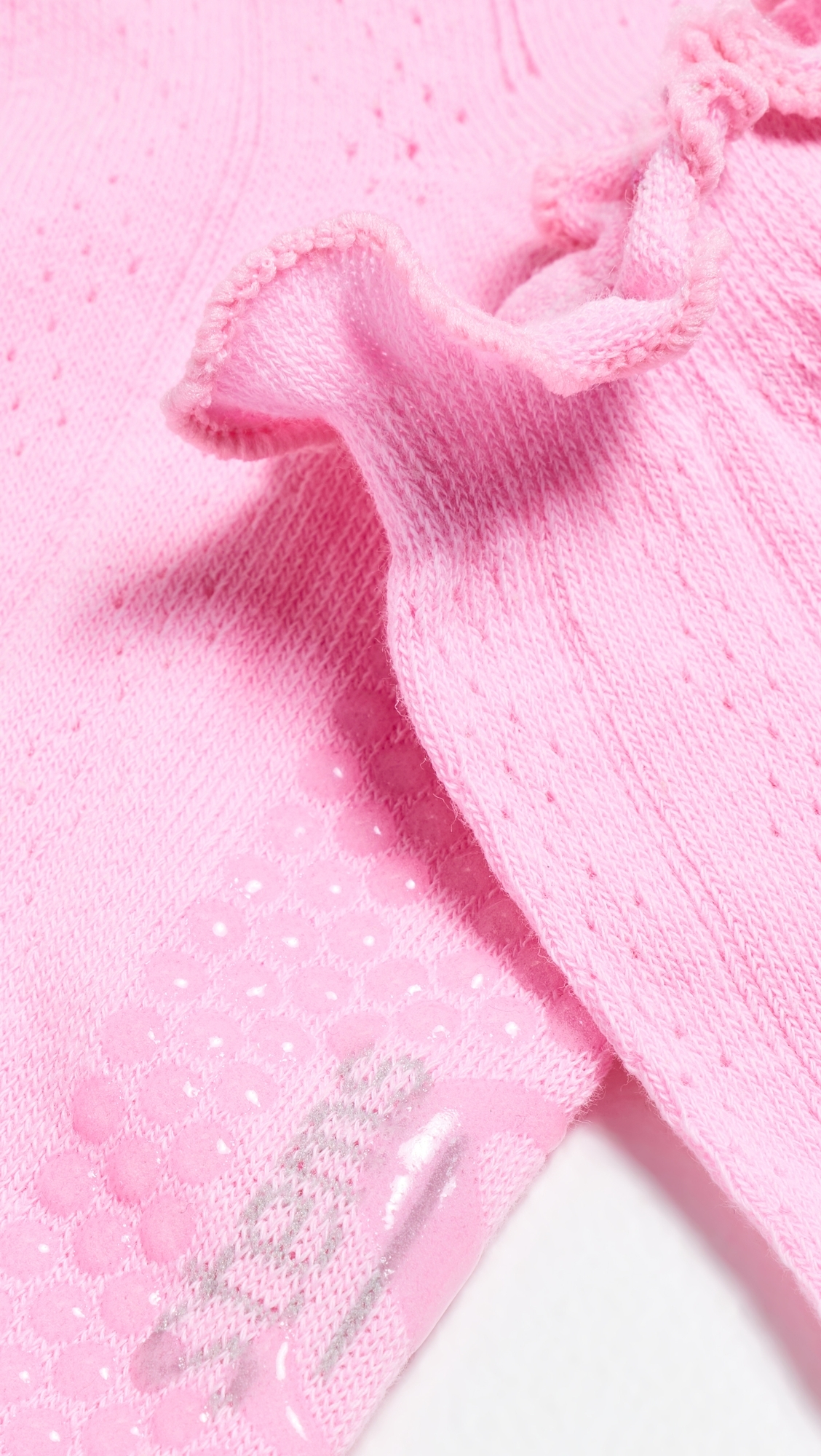 Pointelle Grip Socks Blush One Size