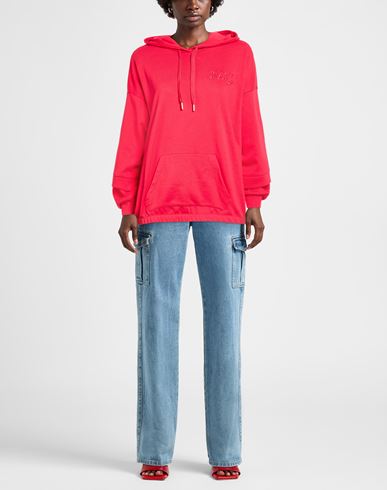 Woman Sweatshirt Red Size L Cotton, Polyester