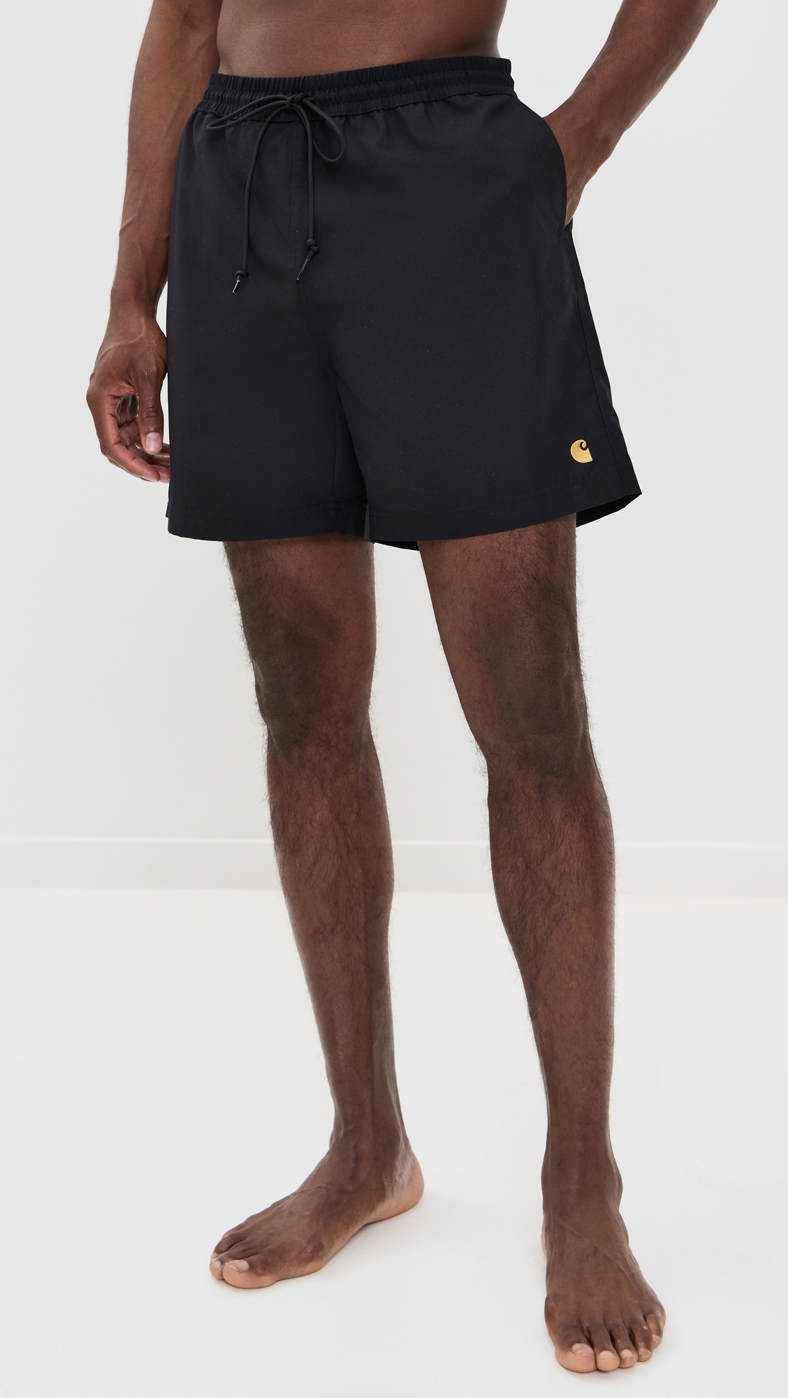 Carhartt WIP Chase Swim Trunks 5.5 Black / Gold