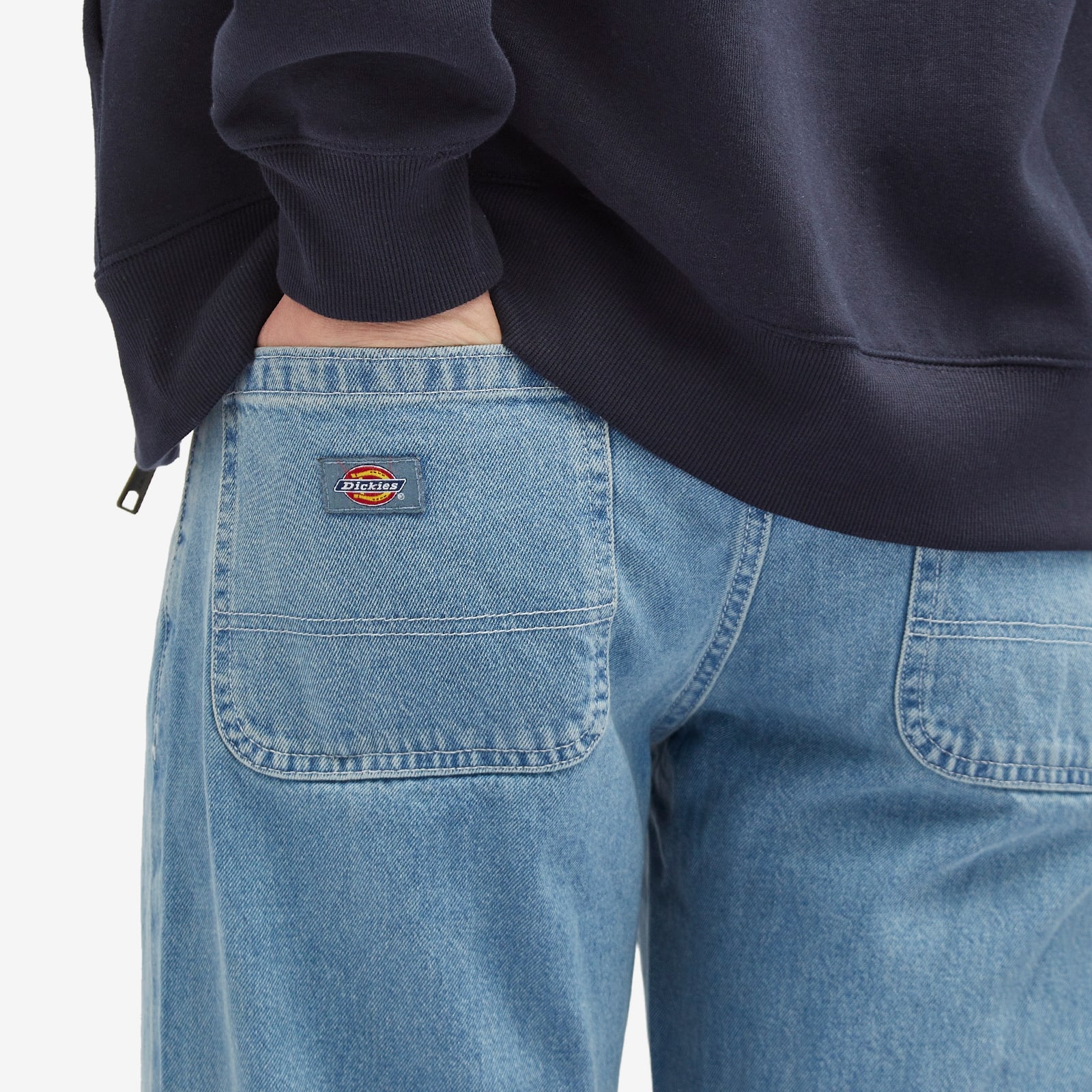 Men's Double Knee Denim Pant in Light Wash