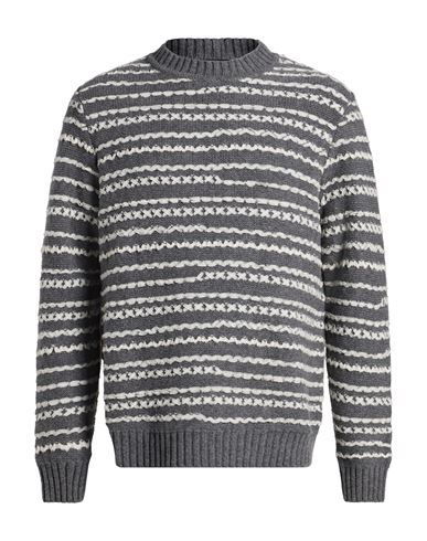 Man Sweater Grey Size L Merino Wool, Polyamide, Cashmere