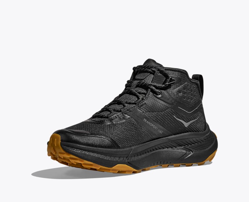 HOKA Women's Transport Hike GTX Shoes in Black/Black