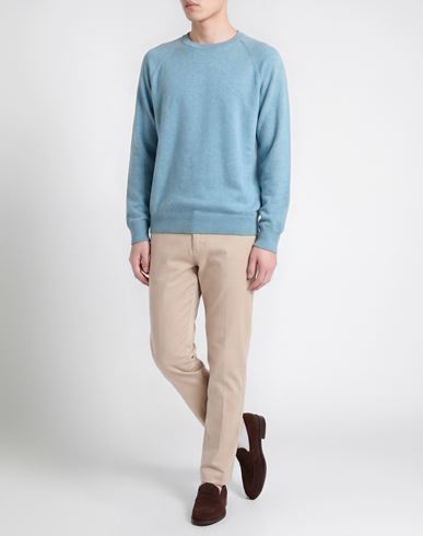 Man Sweater Sky blue Size 50 Virgin Wool, Viscose, Cashmere