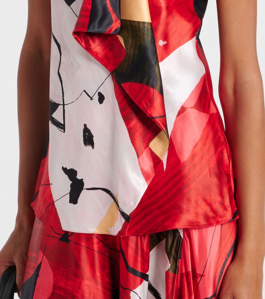 Kiara printed satin top