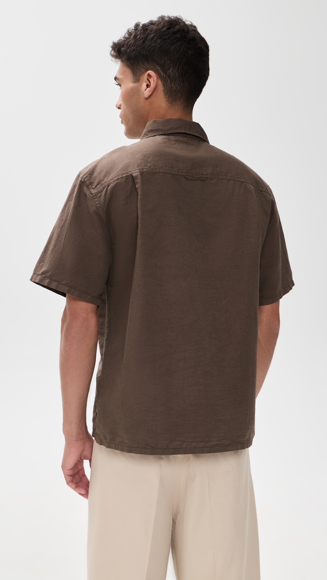 Cotton Linen Shirt Mocha