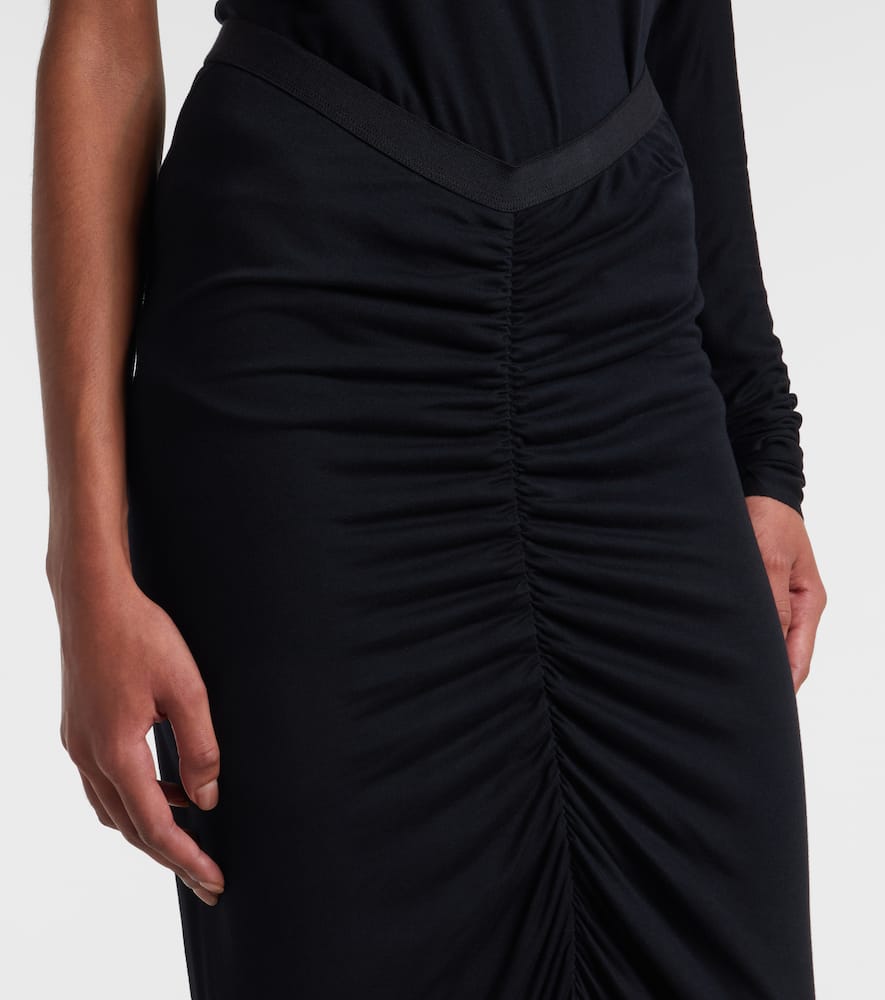 Poppy LS ruched jersey maxi skirt
