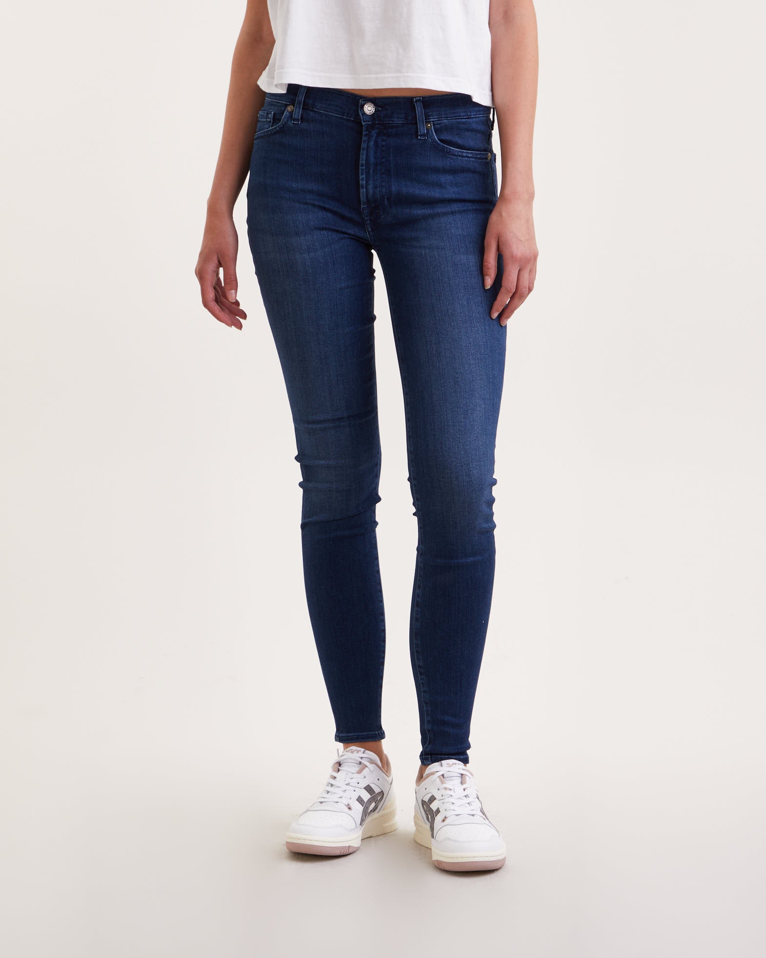 7 For All Mankind Jeans Slim Illusion Luxe Mid Blue Dark Blue