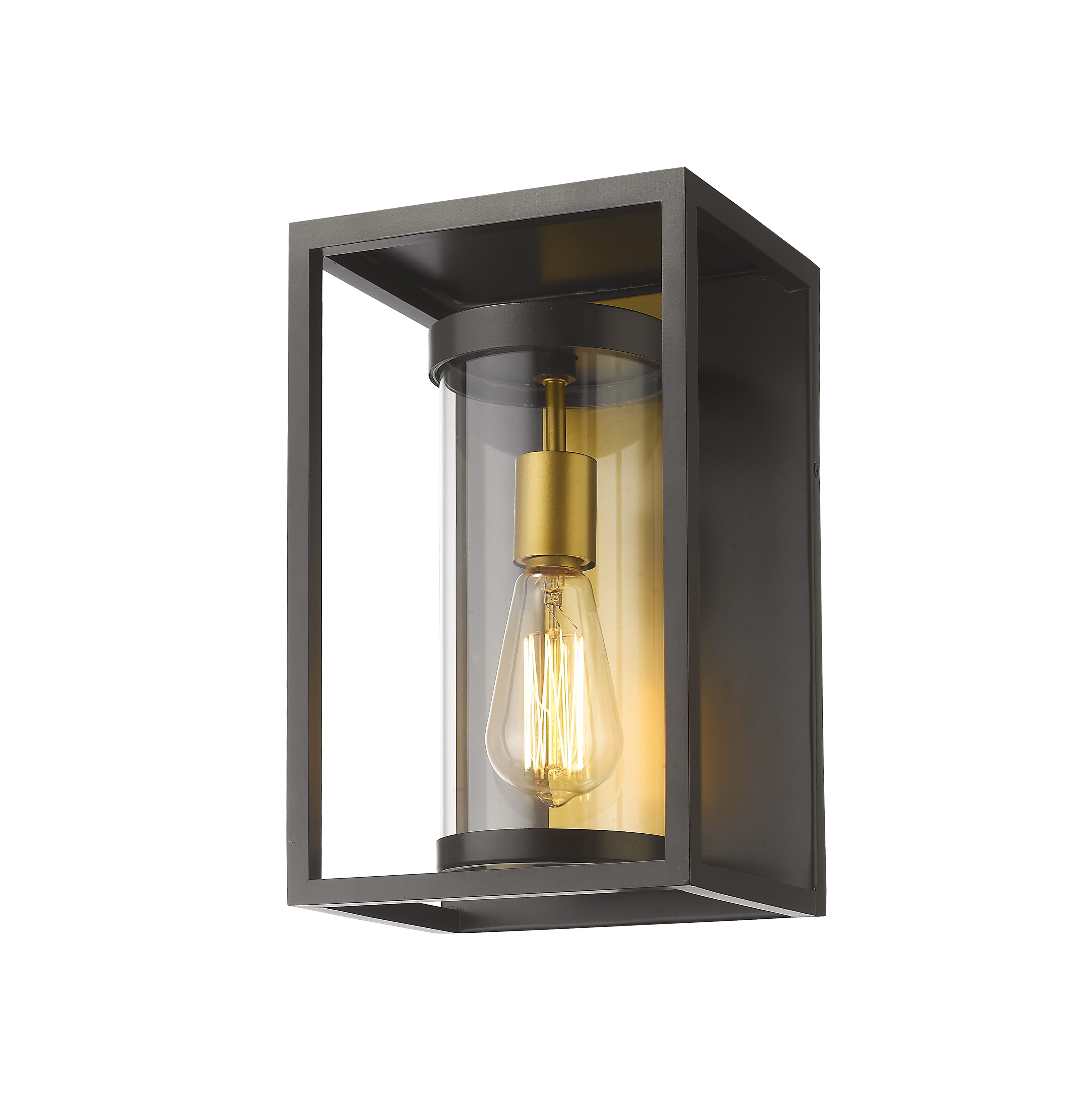 Dunbroch 1-Light Outdoor Wall Sconce In Deep Bronze With Outdoor Bra