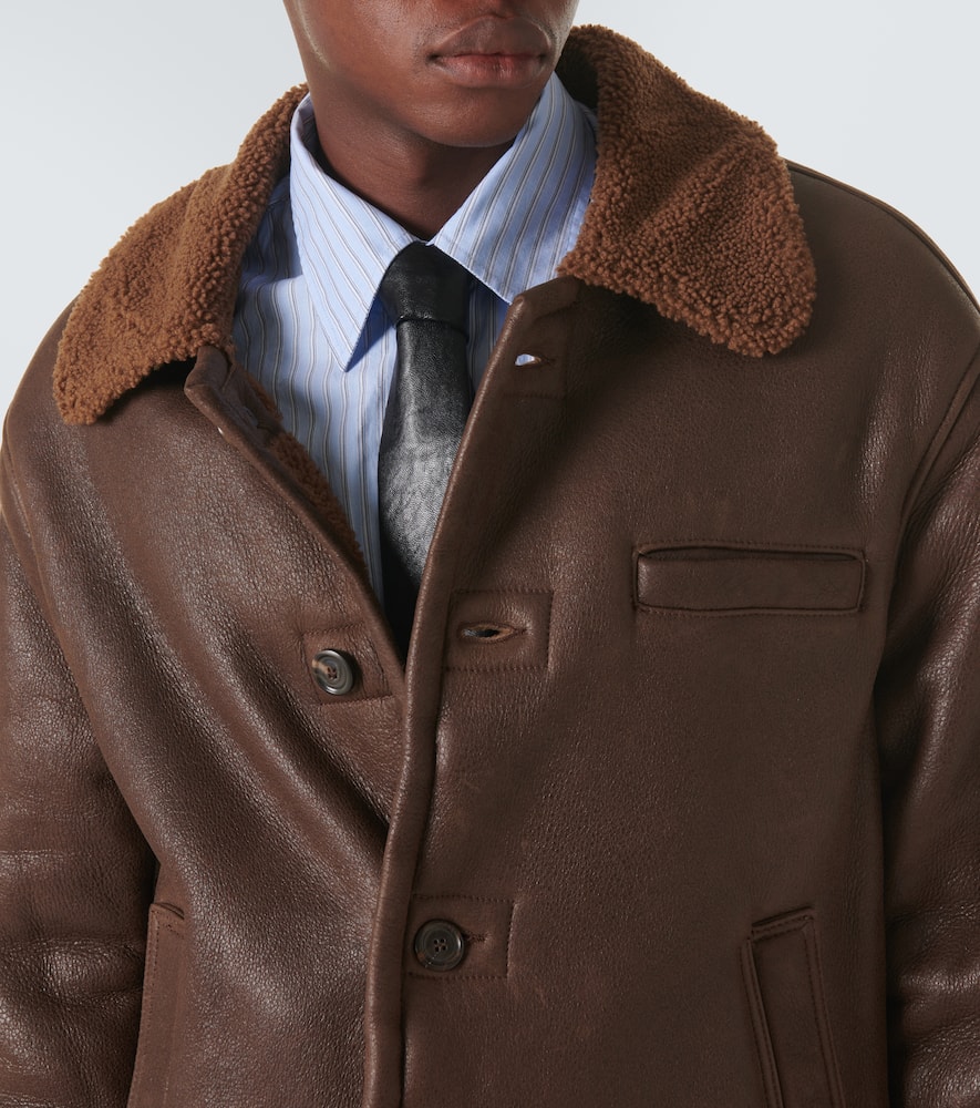 Faux leather tie