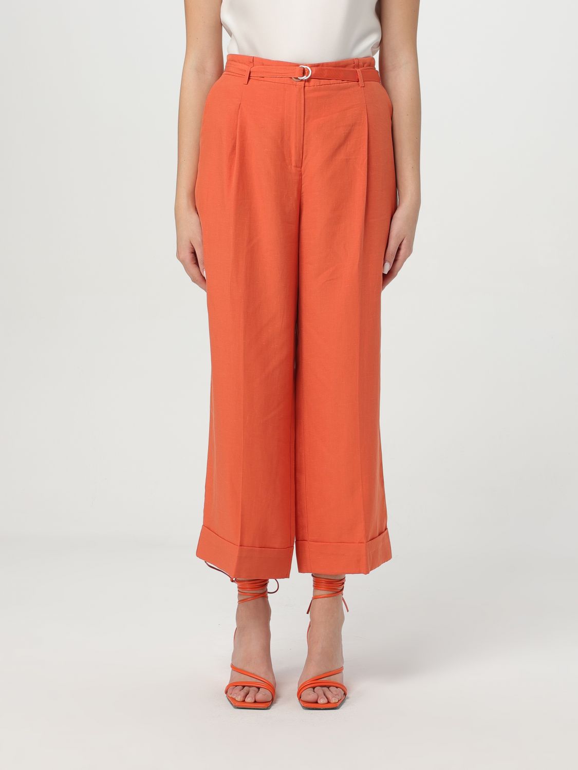 Pants LIU JO Woman color Brick Red