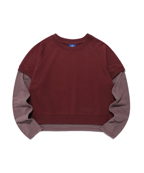 LAYERD RAGLAN ST S TEE_BURGUNDY