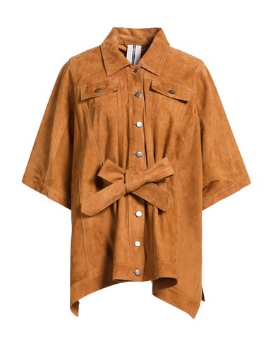 Woman Jacket Tan Size 4 Leather