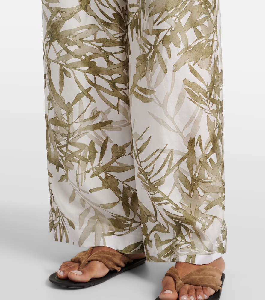 Silk wide-leg pants