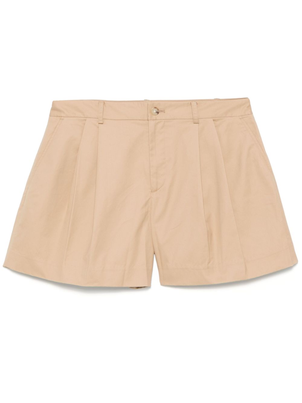 Pleat-detail shorts - Brown