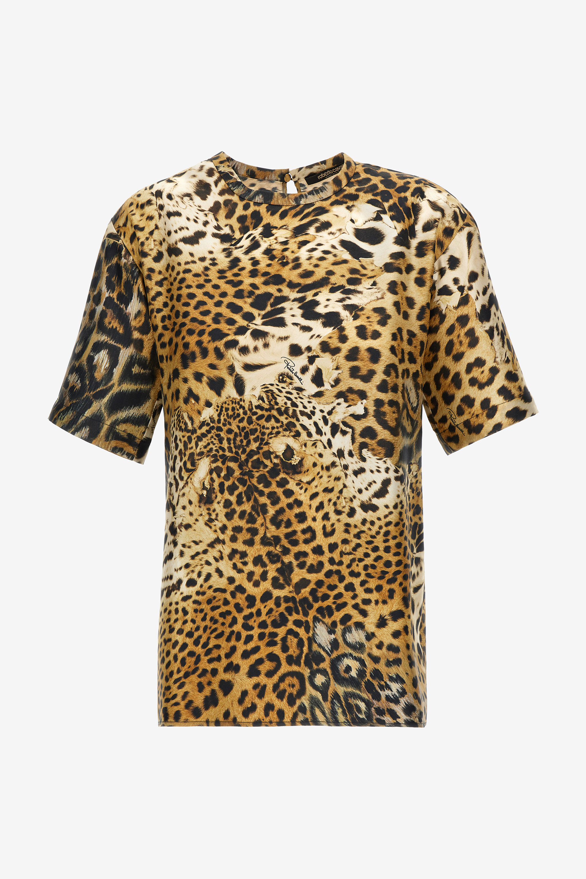 T-shirt With Jaguar Skin Print - Female T