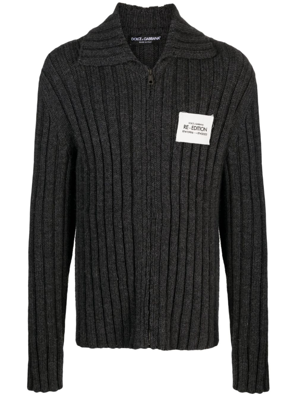 Re-Edition virgin wool cardigan - Grey
