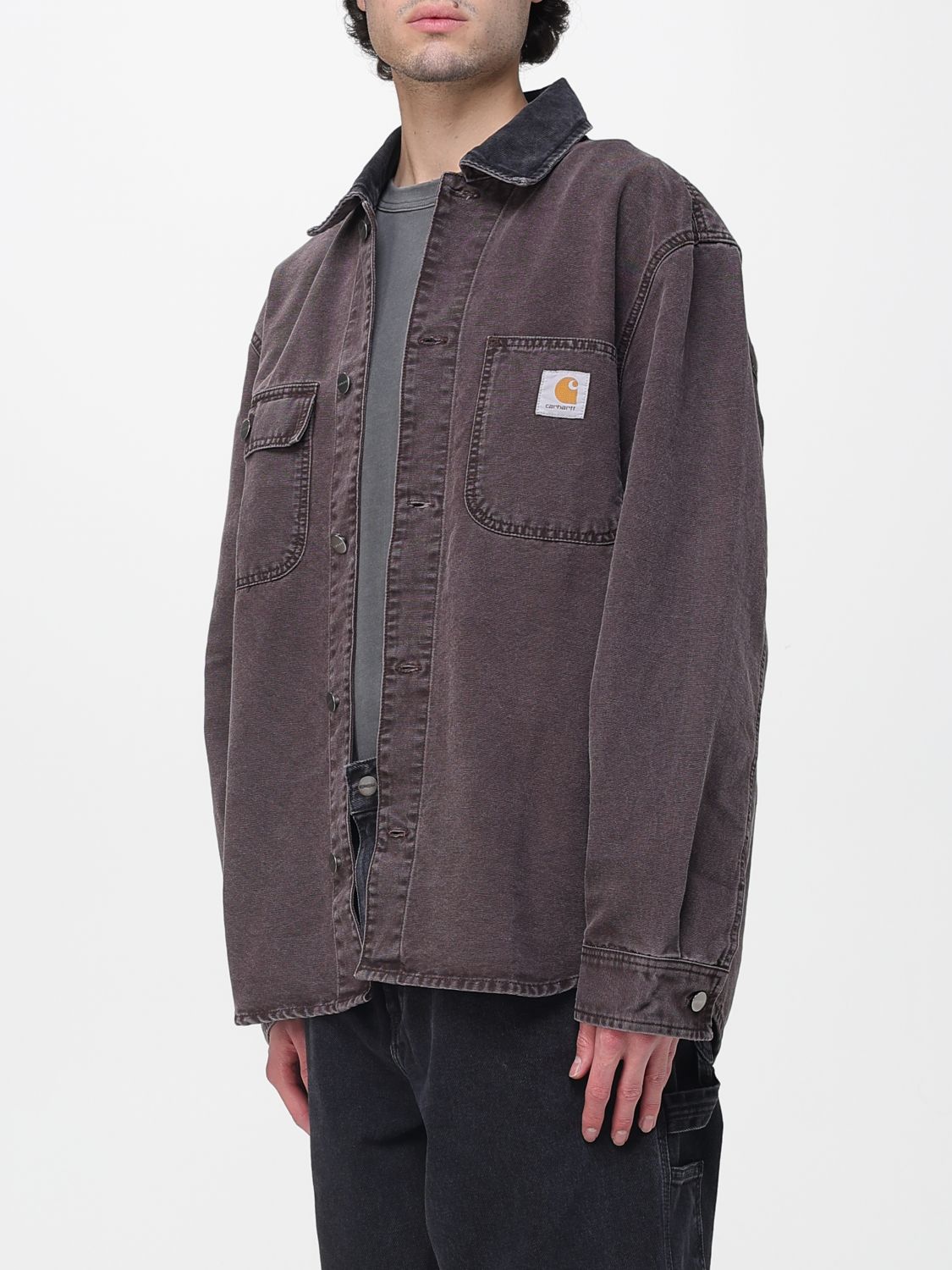 Shirt Men color Burgundy