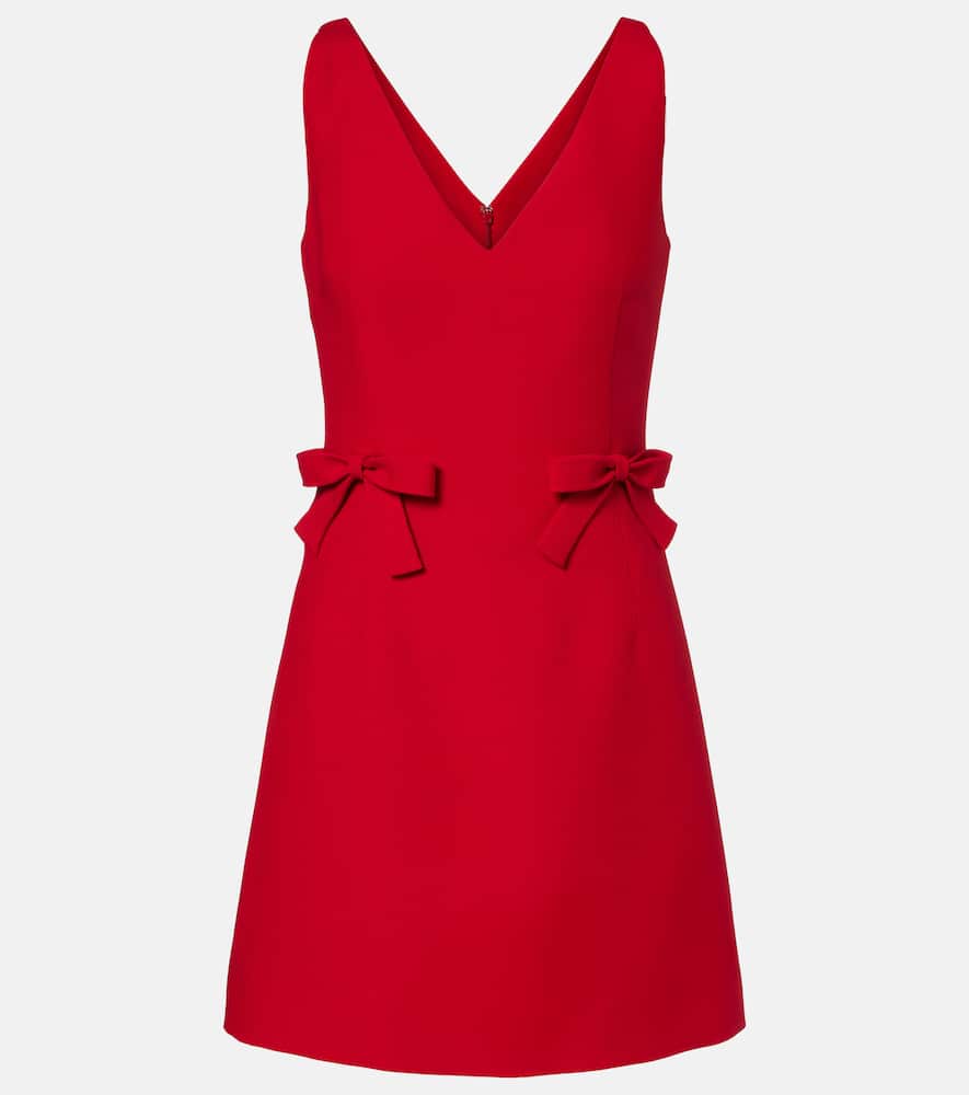 Crepe Couture bow-detail minidress