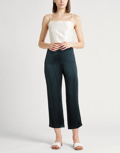 Woman Pants Dark green Size 4 Acetate, Viscose