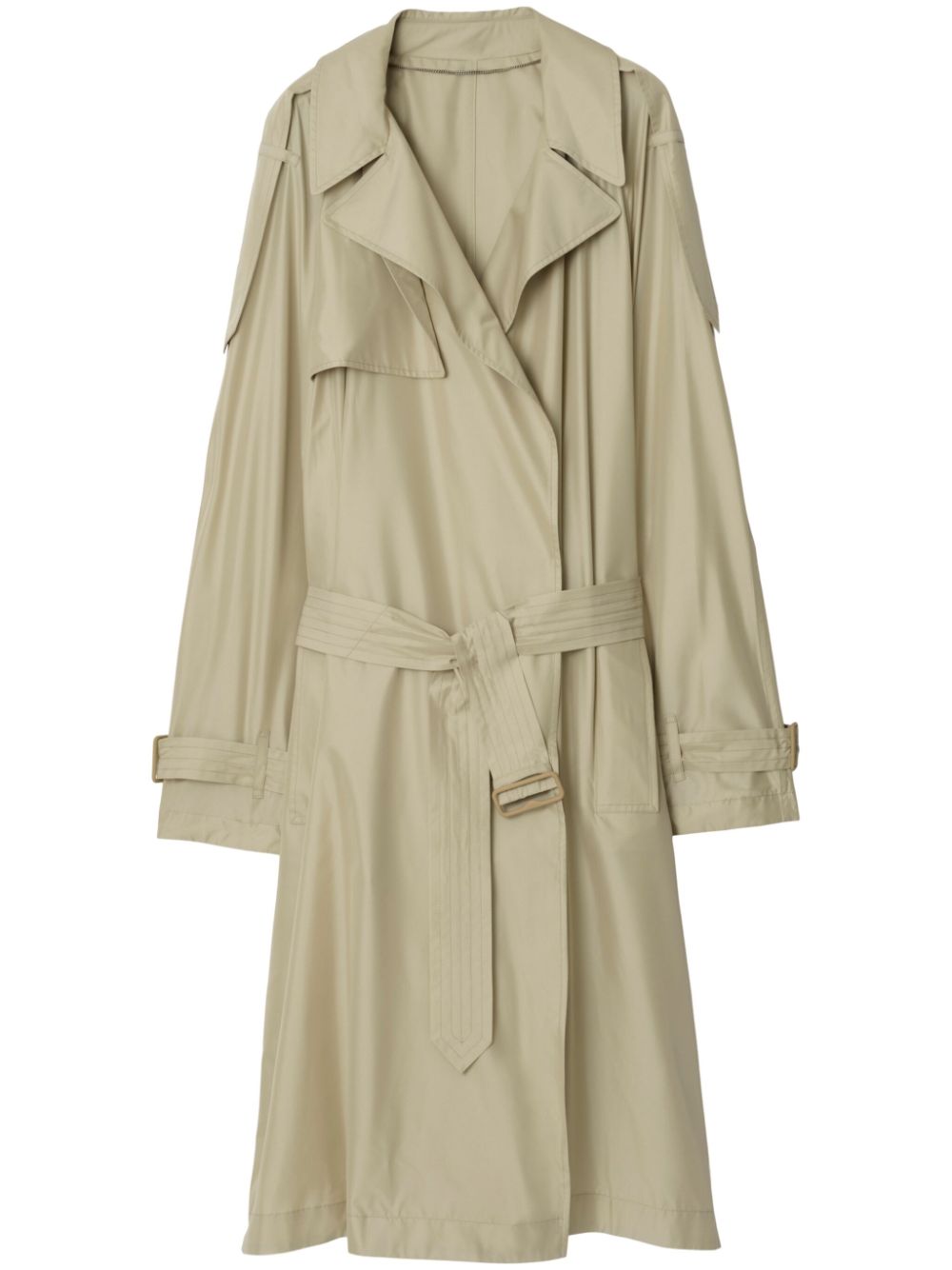 Silk trench coat - Neutrals