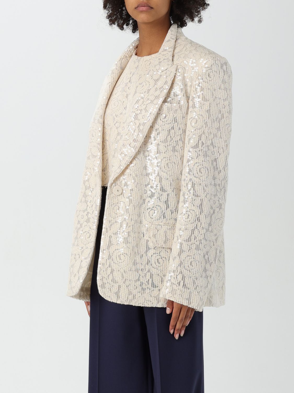 Sequinned T-shirt - Neutrals