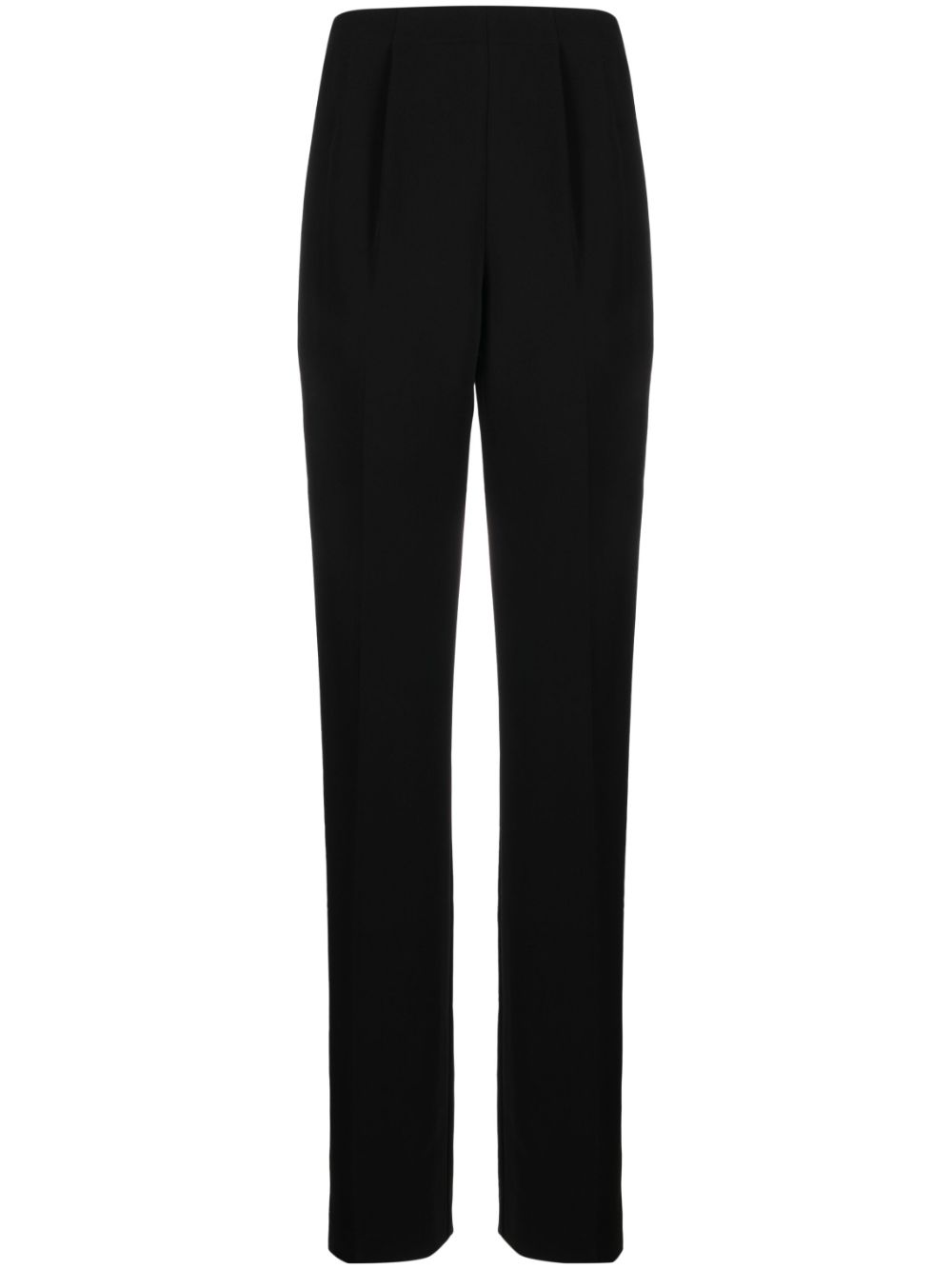Cady high-rise pleated trousers - Black