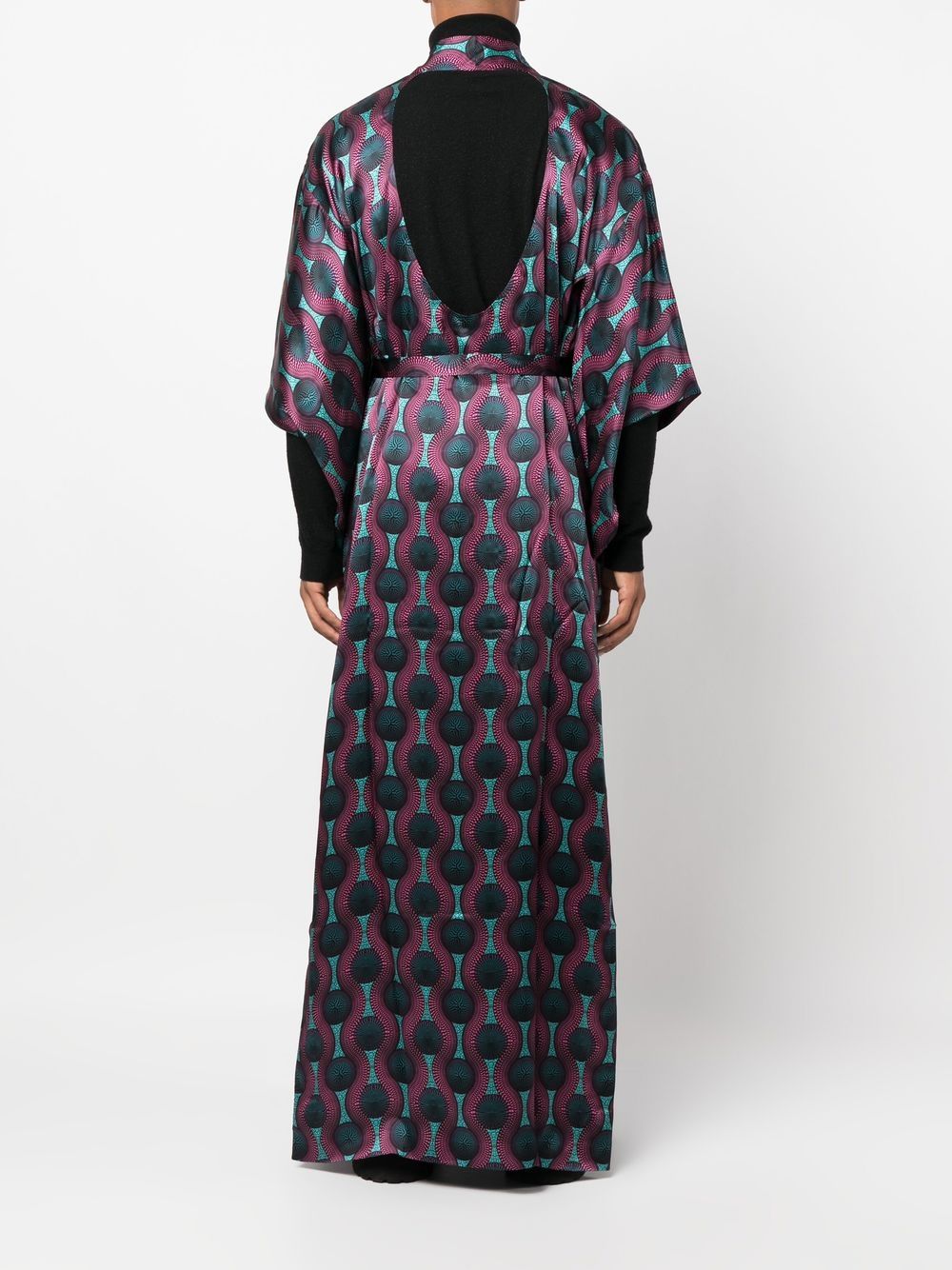 Robe de kimono de soie imprimée Ozwald Boateng