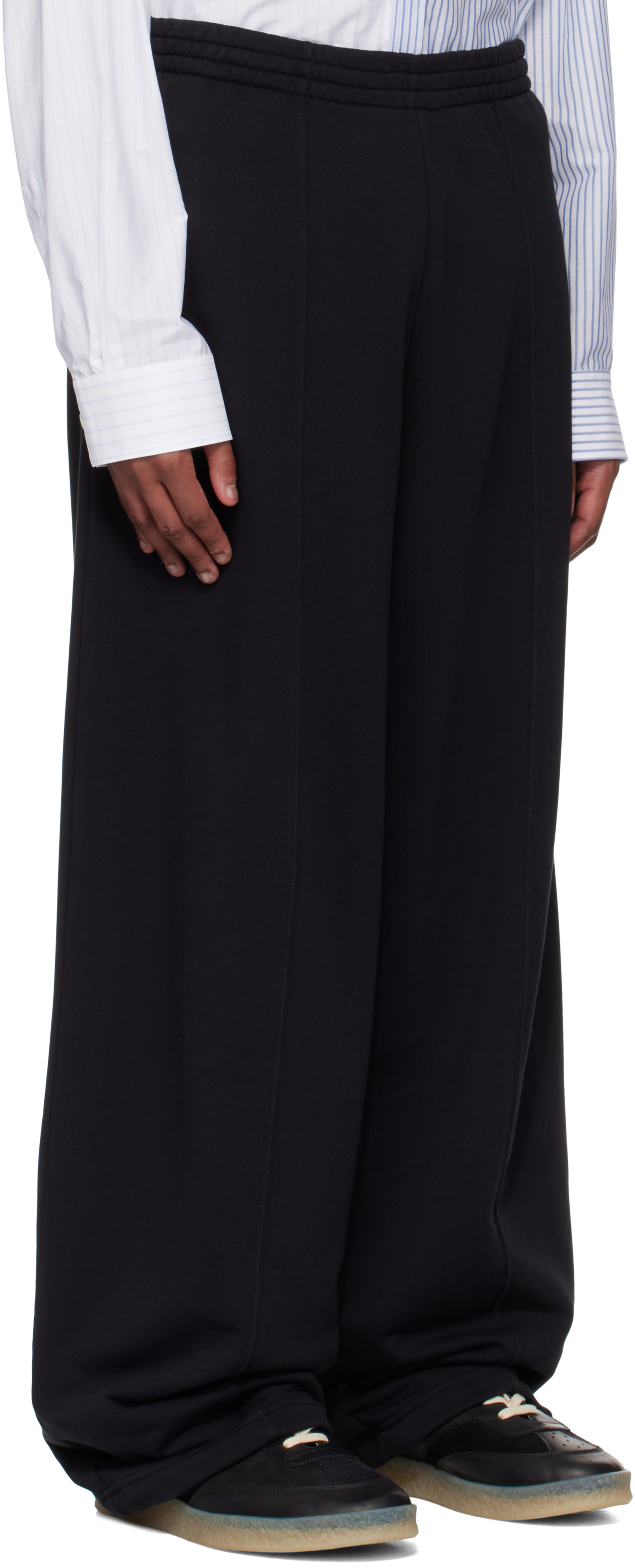 MM6 Maison Margiela Black Pinched Seam Sweatpants