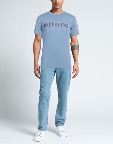 Man T-shirt Pastel blue