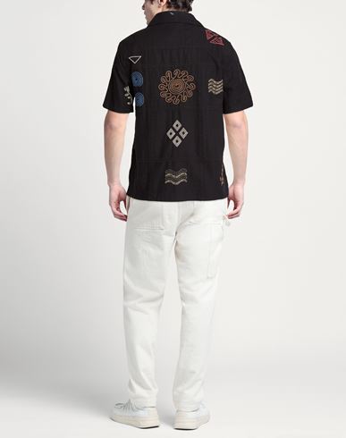 Man Shirt Midnight blue Size S Organic cotton, Linen