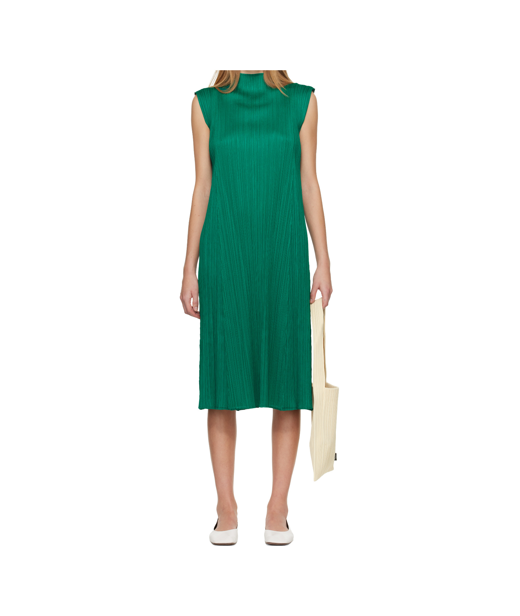 Pleated midi dress