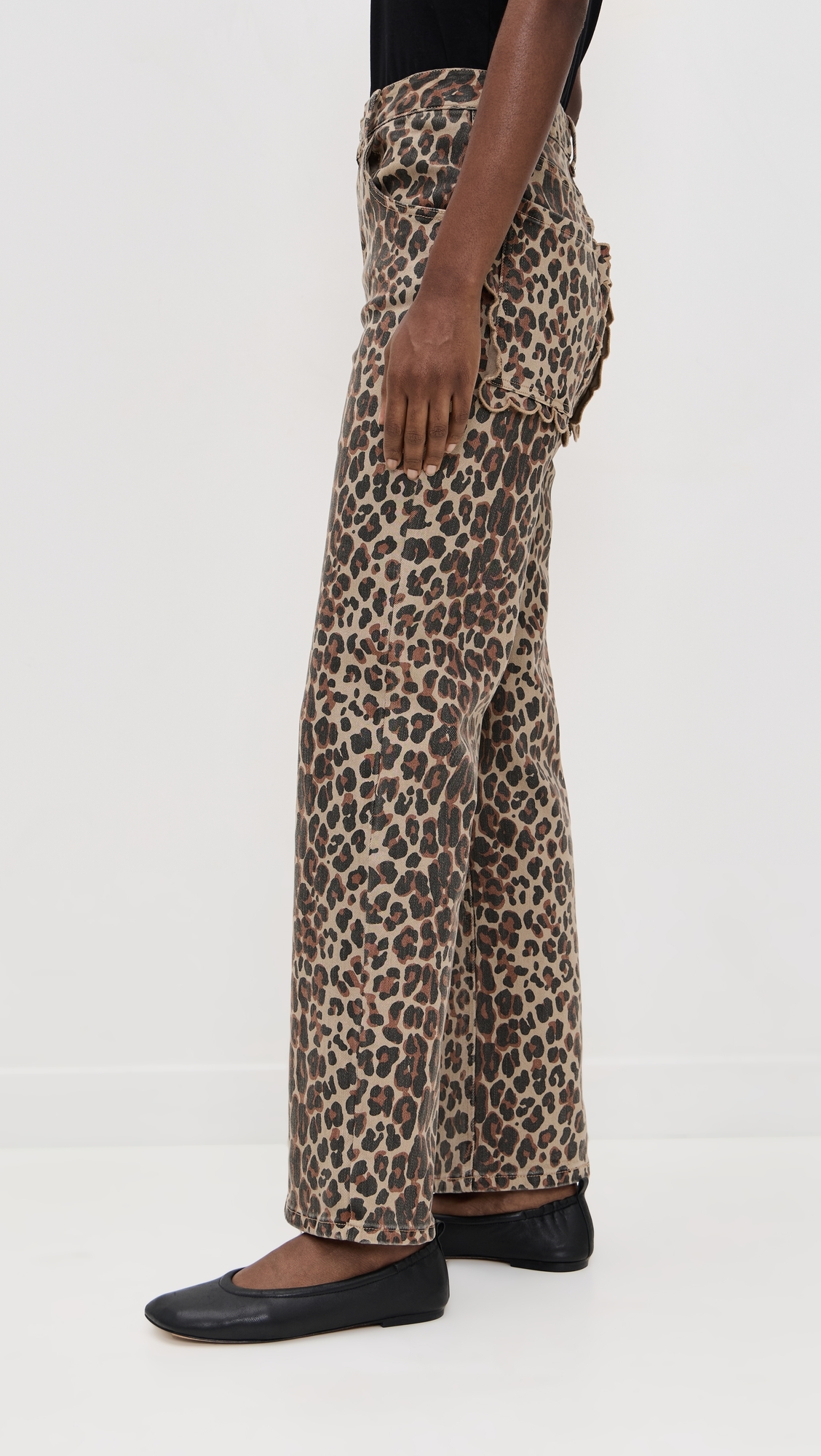 Leopard Lucia Scallop Detail Jeans Leopard