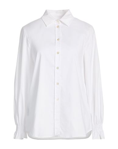 Elena Mirò Woman Shirt White Size 6 Cotton, Elastomultiester