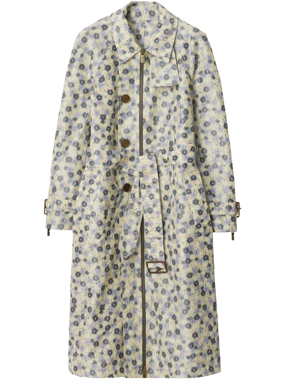 Burberry daisy-print trenchcoat - Neutrals