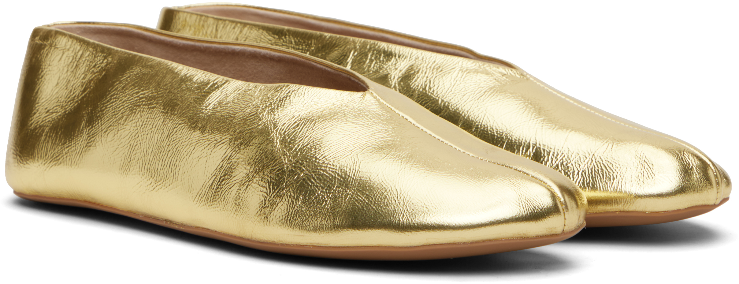 Gold Stella Ballerina Flats