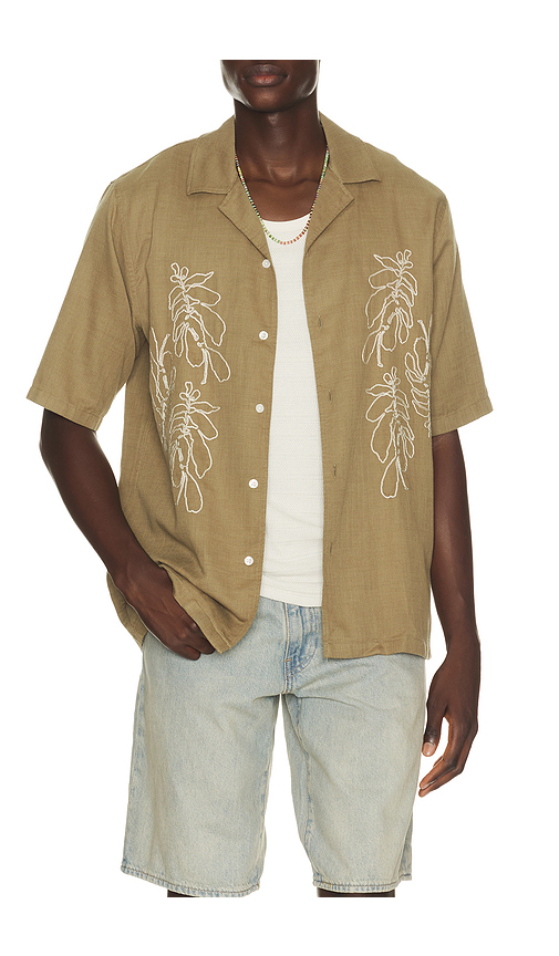SAMSOE SAMSOE Saoscar Ax Shirt in Dusky Green - Army. L also in S, M, XL/1X
