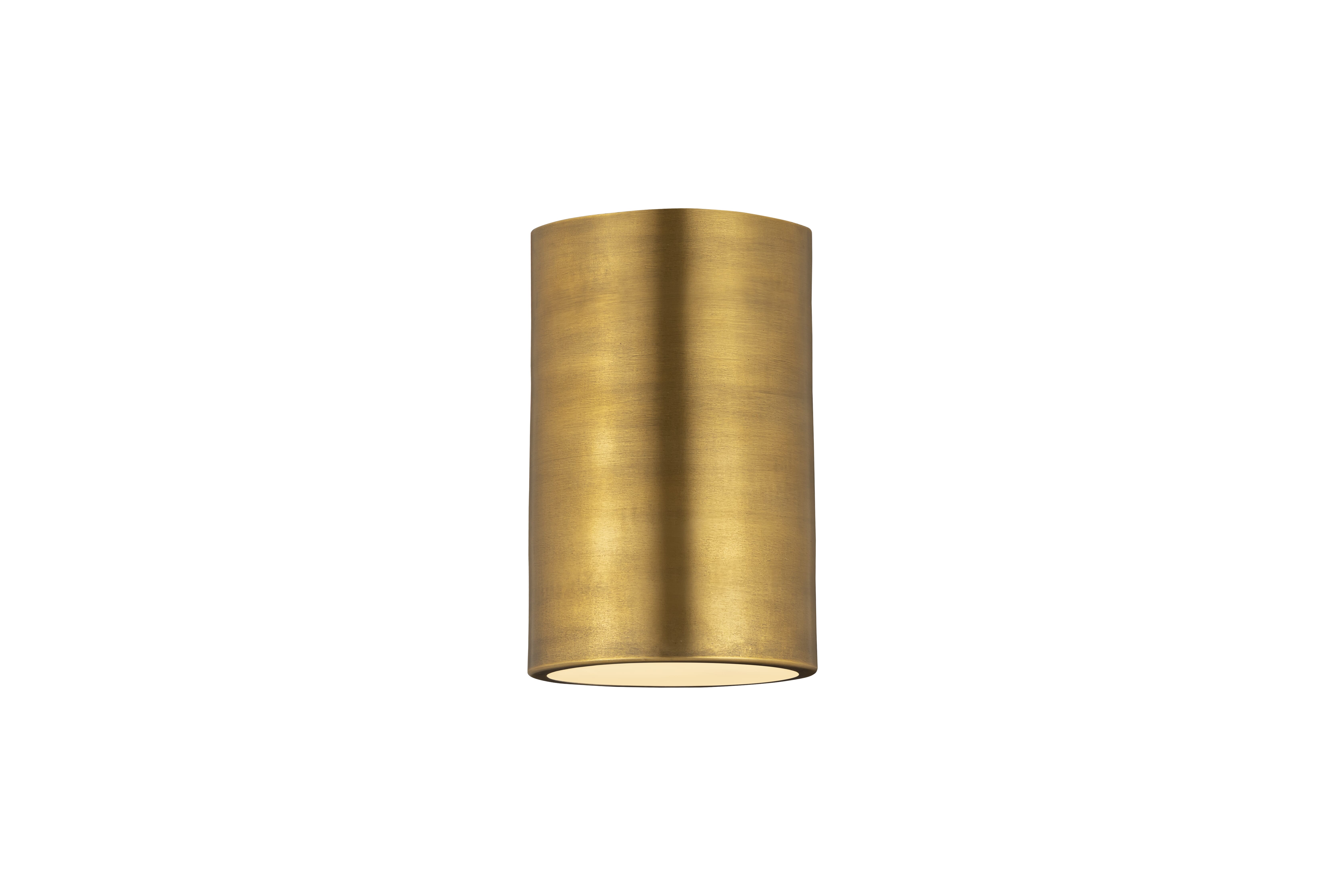 Harley 1-Light Flush Mount Ceiling Light In Rubbed Bra