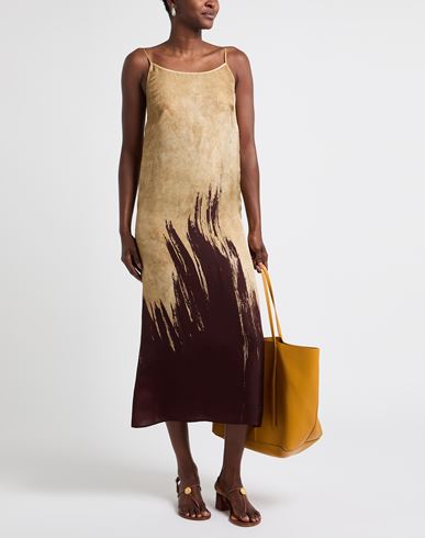 Woman Maxi dress Sand Size S Viscose, Cupro