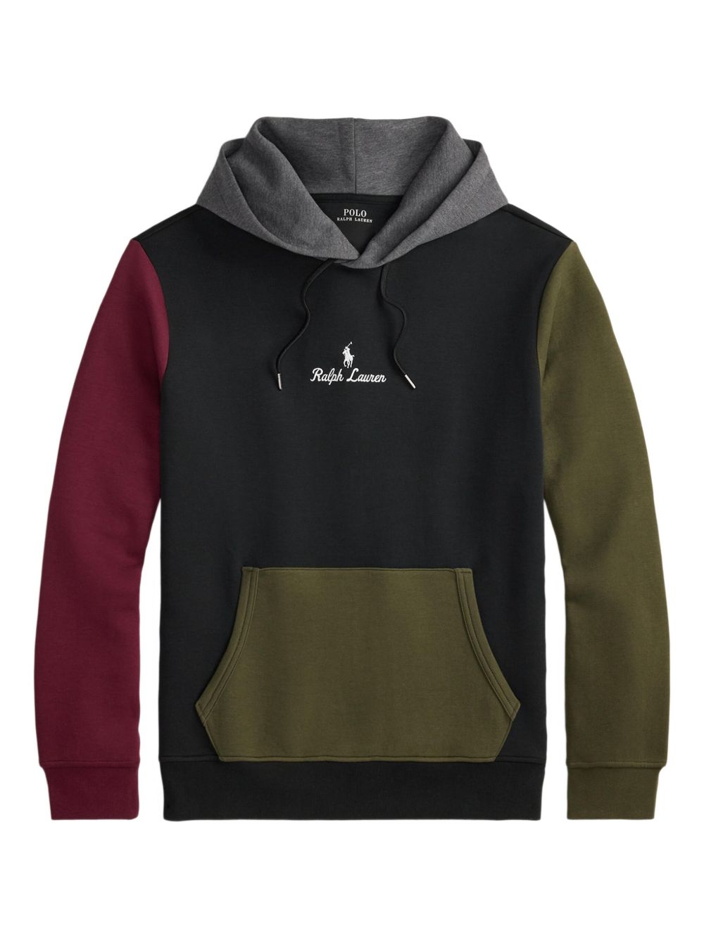 Colour-block hoodie - Black