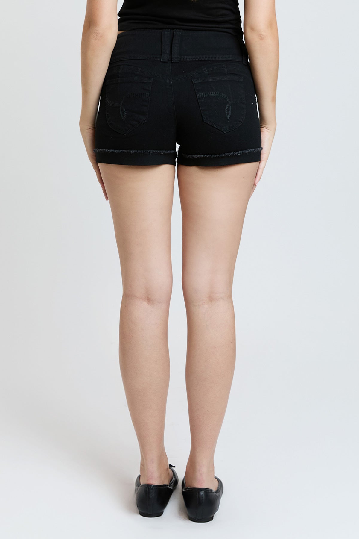 Women's WannaBettaButt 3 Button Cuffed Denim Shorts