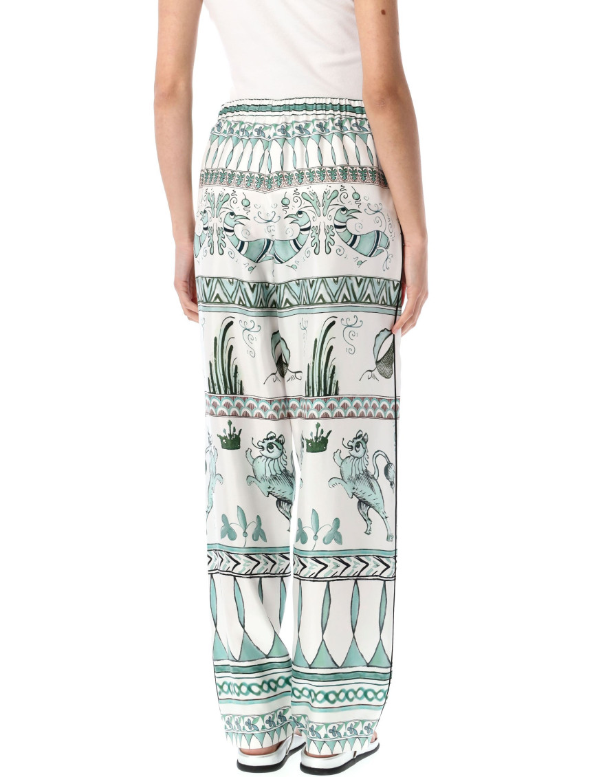 Womens Wide-leg Trousers With Pattern
