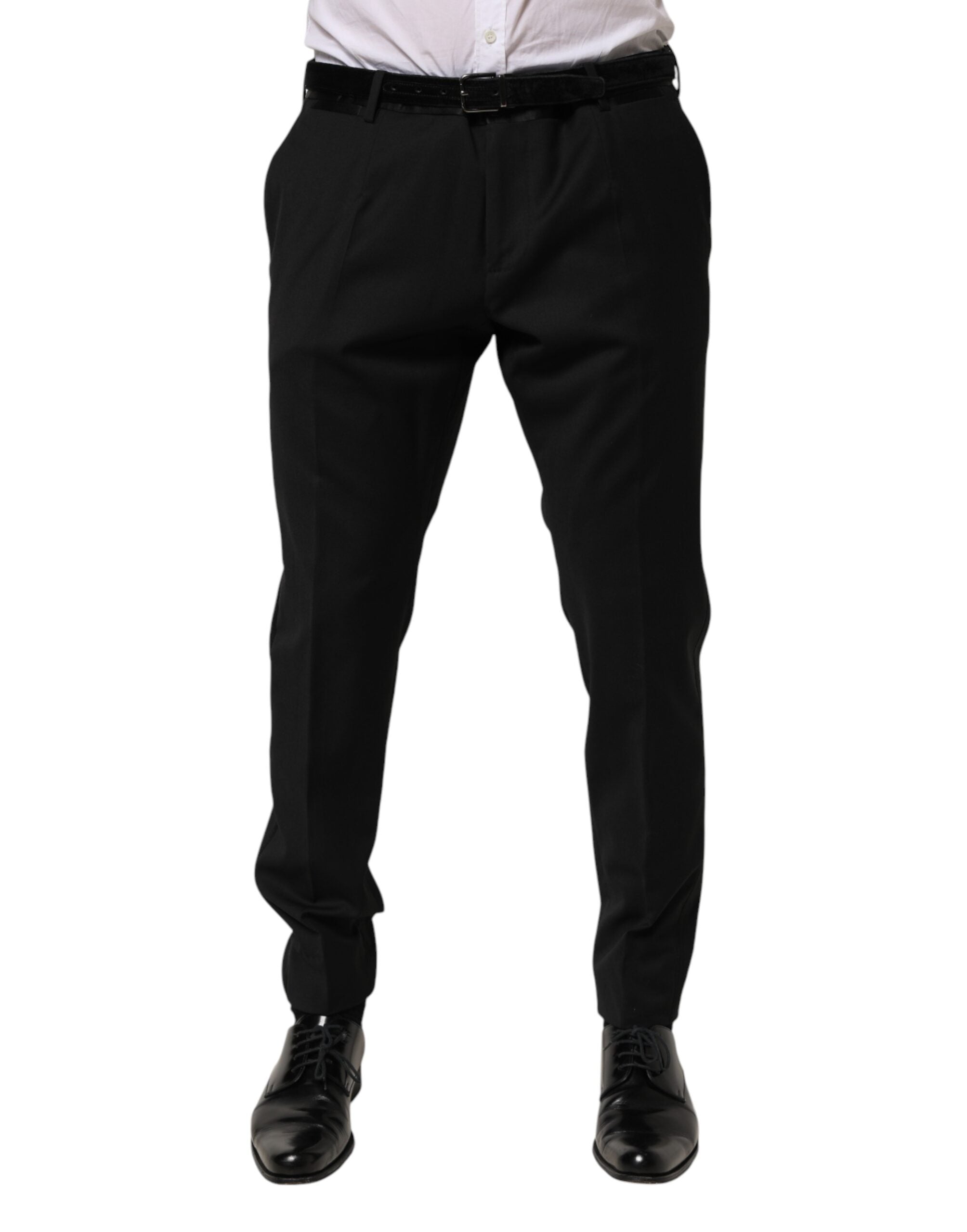 Wool Formal Trousers — Black