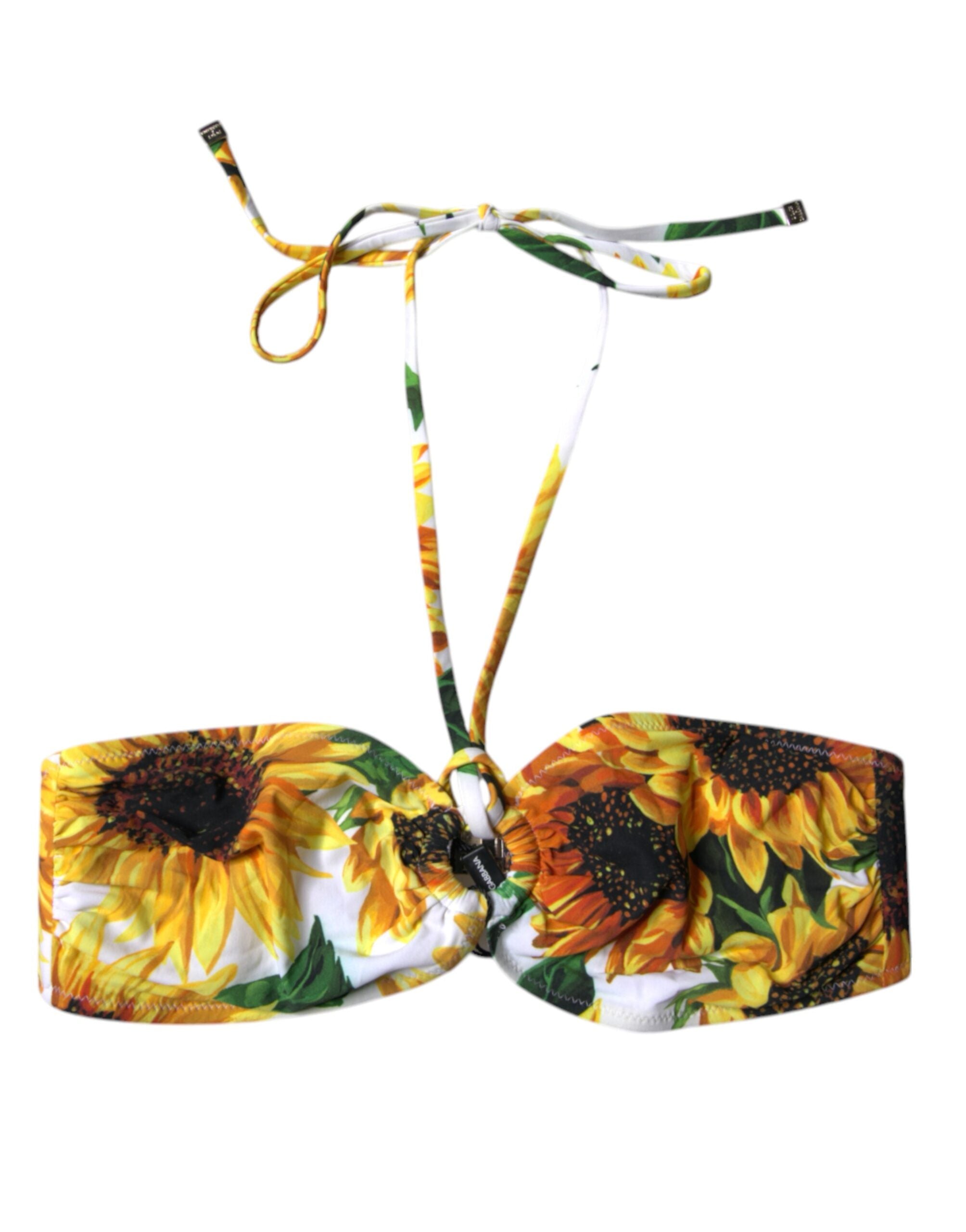 Floral Halter Bikini Top — Multicolor