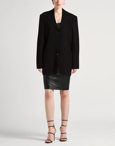 Woman Blazer Black Size 10 Polyester, Viscose, Elastane