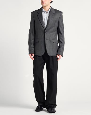 Man Blazer Charcoal Size 34 Virgin Wool, Polyester