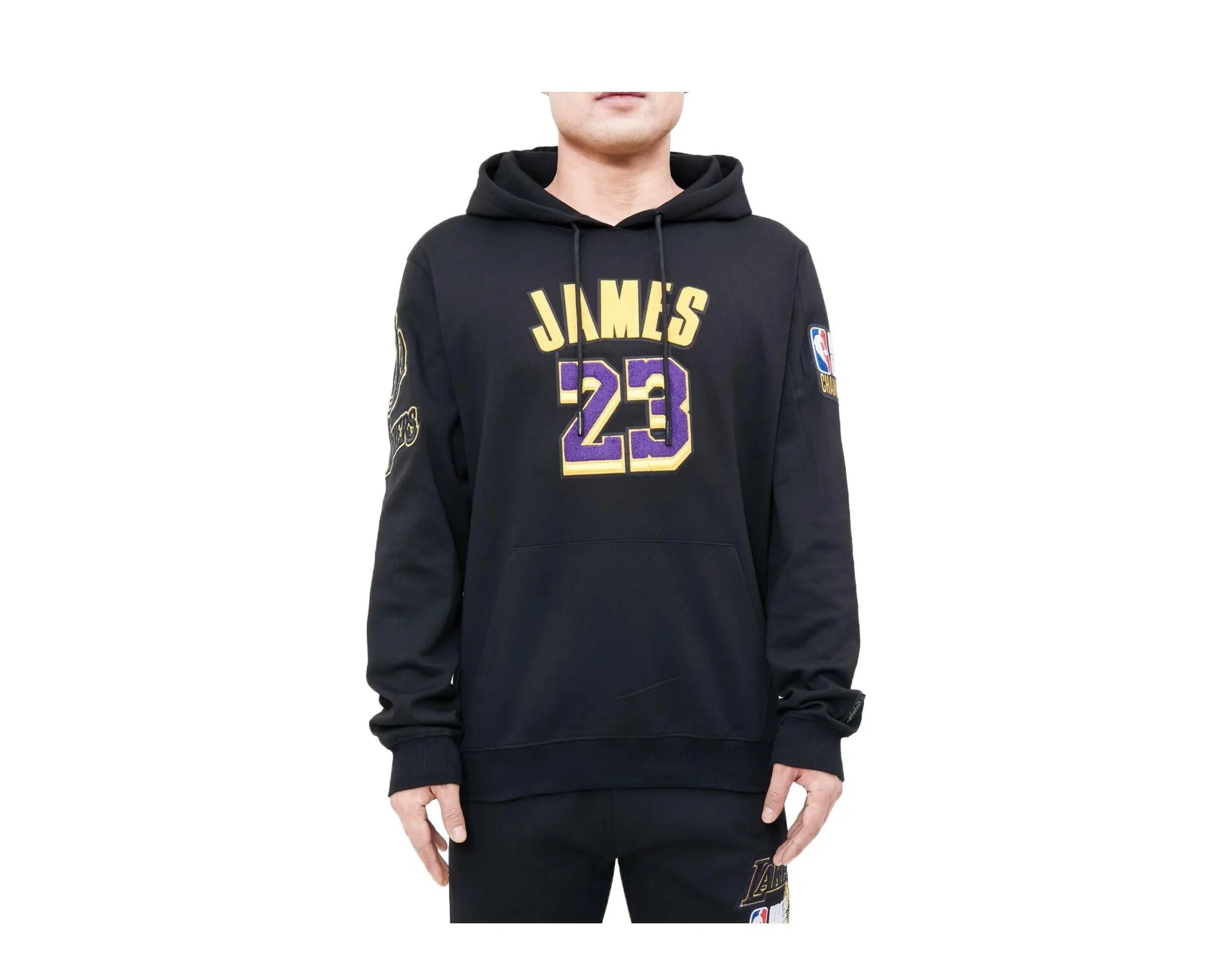 Los Angeles Lakers Lebron James Pro Team Men Hoodie Black